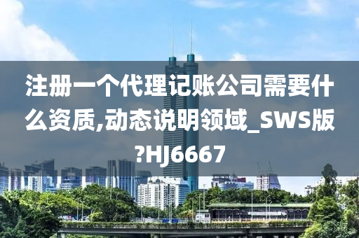 注册一个代理记账公司需要什么资质,动态说明领域_SWS版?HJ6667