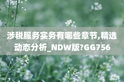 涉税服务实务有哪些章节,精选动态分析_NDW版?GG756