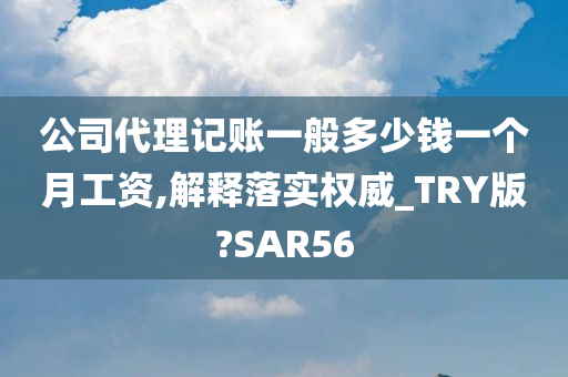 公司代理记账一般多少钱一个月工资,解释落实权威_TRY版?SAR56