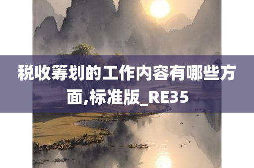 税收筹划的工作内容有哪些方面,标准版_RE35