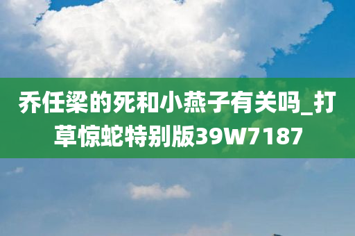 乔任梁的死和小燕子有关吗_打草惊蛇特别版39W7187