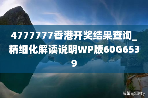 4777777香港开奖结果查询_精细化解读说明WP版60G6539