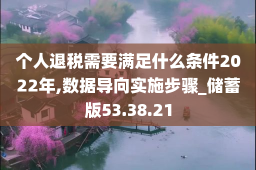 个人退税需要满足什么条件2022年,数据导向实施步骤_储蓄版53.38.21