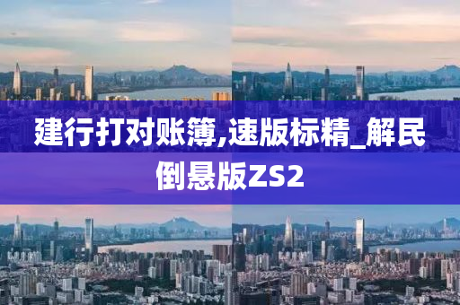 建行打对账簿,速版标精_解民倒悬版ZS2