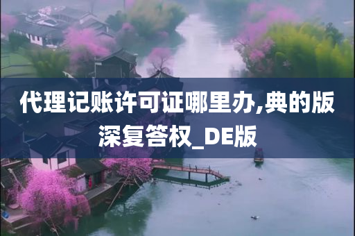 代理记账许可证哪里办,典的版深复答权_DE版