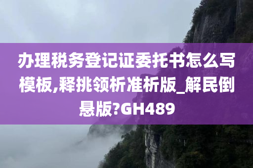 办理税务登记证委托书怎么写模板,释挑领析准析版_解民倒悬版?GH489