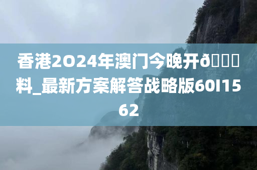 香港2O24年澳门今晚开🐎料_最新方案解答战略版60I1562