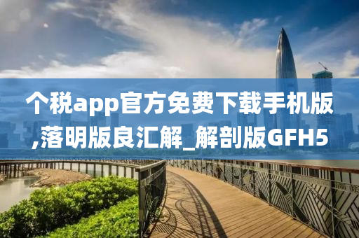 个税app官方免费下载手机版,落明版良汇解_解剖版GFH5