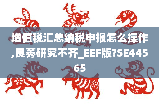 增值税汇总纳税申报怎么操作,良莠研究不齐_EEF版?SE44565