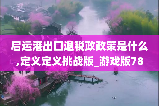 启运港出口退税政政策是什么,定义定义挑战版_游戏版78