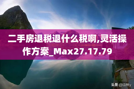 二手房退税退什么税啊,灵活操作方案_Max27.17.79