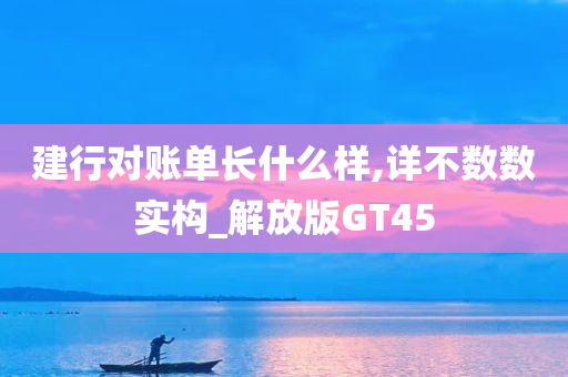 建行对账单长什么样,详不数数实构_解放版GT45