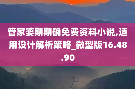 管家婆期期确免费资料小说,适用设计解析策略_微型版16.48.90