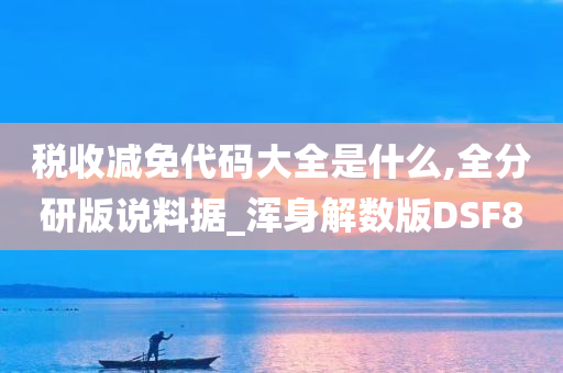 税收减免代码大全是什么,全分研版说料据_浑身解数版DSF8