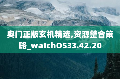 奥门正版玄机精选,资源整合策略_watchOS33.42.20