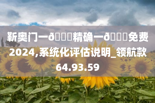 靳奥门一🐎精确一🐎免费2024,系统化评估说明_领航款64.93.59