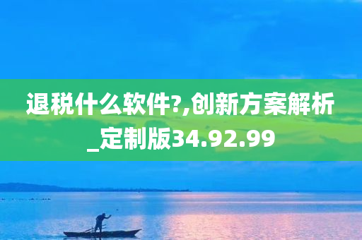 退税什么软件?,创新方案解析_定制版34.92.99