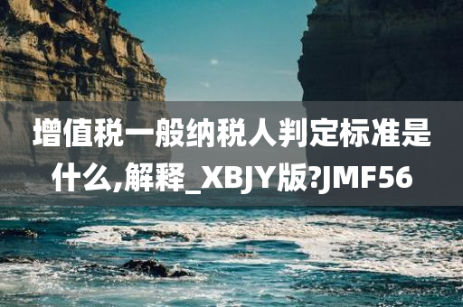 增值税一般纳税人判定标准是什么,解释_XBJY版?JMF56