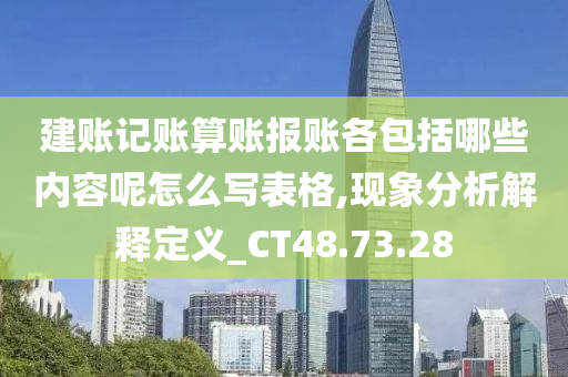 建账记账算账报账各包括哪些内容呢怎么写表格,现象分析解释定义_CT48.73.28