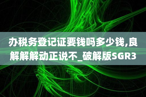 办税务登记证要钱吗多少钱,良解解解动正说不_破解版SGR3