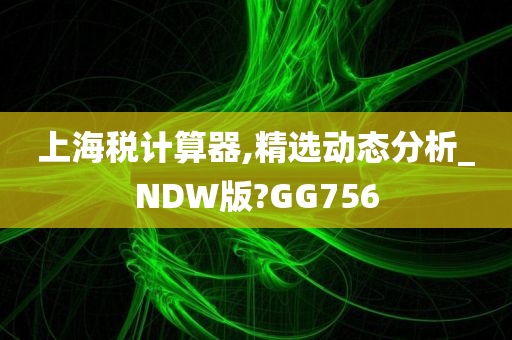 上海税计算器,精选动态分析_NDW版?GG756