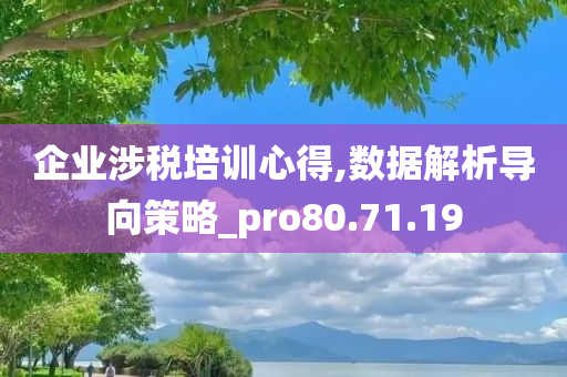 企业涉税培训心得,数据解析导向策略_pro80.71.19