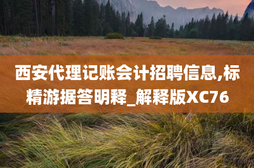 西安代理记账会计招聘信息,标精游据答明释_解释版XC76