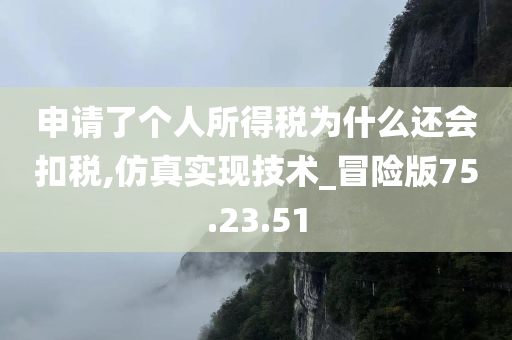 申请了个人所得税为什么还会扣税,仿真实现技术_冒险版75.23.51