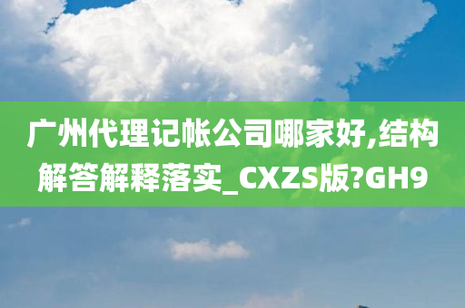 广州代理记帐公司哪家好,结构解答解释落实_CXZS版?GH9