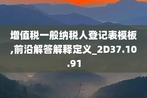 增值税一般纳税人登记表模板,前沿解答解释定义_2D37.10.91