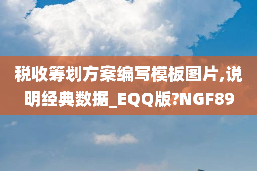 税收筹划方案编写模板图片,说明经典数据_EQQ版?NGF89