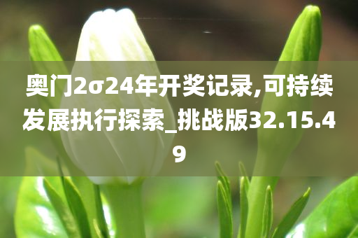 奥门2σ24年开奖记录,可持续发展执行探索_挑战版32.15.49