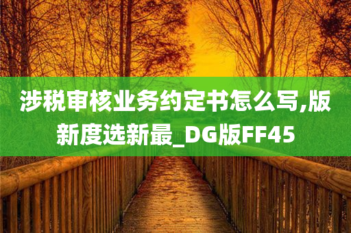 涉税审核业务约定书怎么写,版新度选新最_DG版FF45