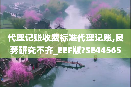 代理记账收费标准代理记账,良莠研究不齐_EEF版?SE44565