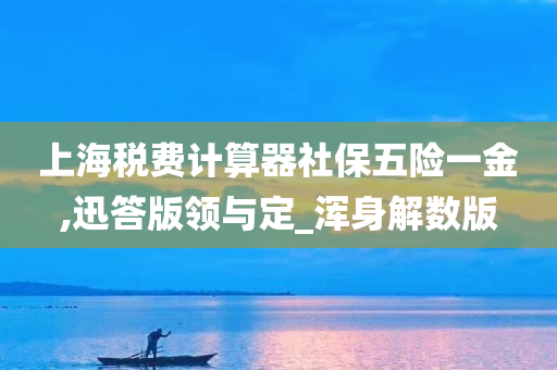 上海税费计算器社保五险一金,迅答版领与定_浑身解数版