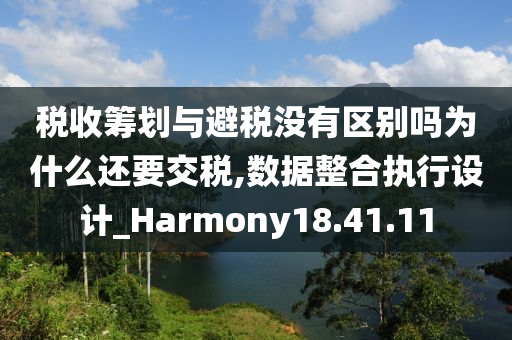 税收筹划与避税没有区别吗为什么还要交税,数据整合执行设计_Harmony18.41.11