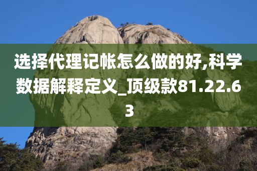 选择代理记帐怎么做的好,科学数据解释定义_顶级款81.22.63