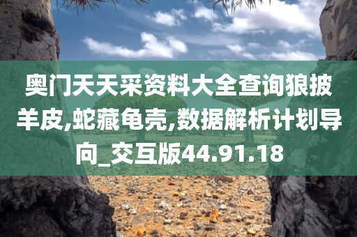 奥门天天采资料大全查询狼披羊皮,蛇藏龟壳,数据解析计划导向_交互版44.91.18