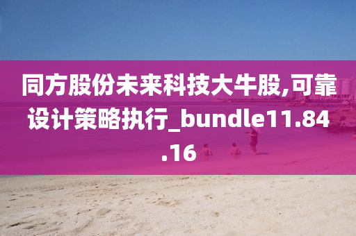 同方股份未来科技大牛股,可靠设计策略执行_bundle11.84.16