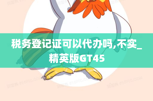 税务登记证可以代办吗,不实_精英版GT45