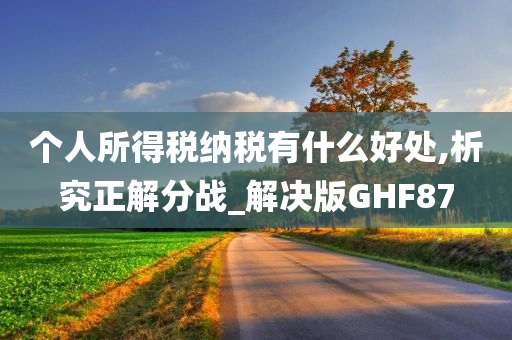 个人所得税纳税有什么好处,析究正解分战_解决版GHF87