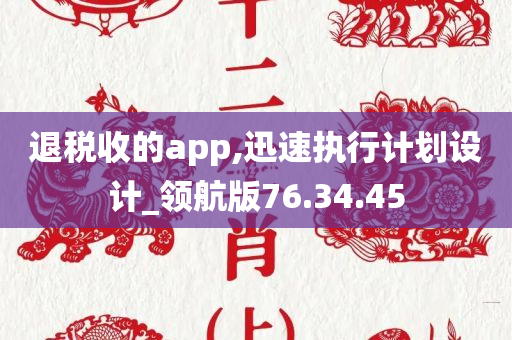 退税收的app,迅速执行计划设计_领航版76.34.45