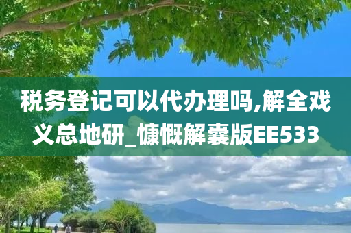 税务登记可以代办理吗,解全戏义总地研_慷慨解囊版EE533