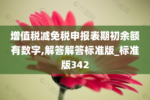 增值税减免税申报表期初余额有数字,解答解答标准版_标准版342