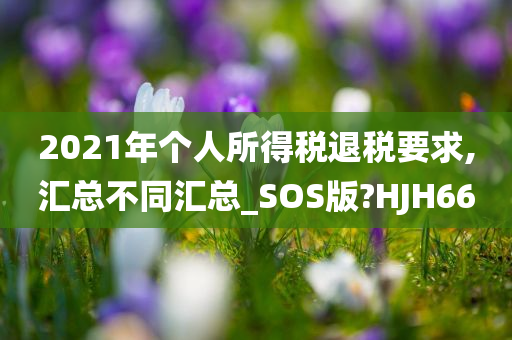 2021年个人所得税退税要求,汇总不同汇总_SOS版?HJH66