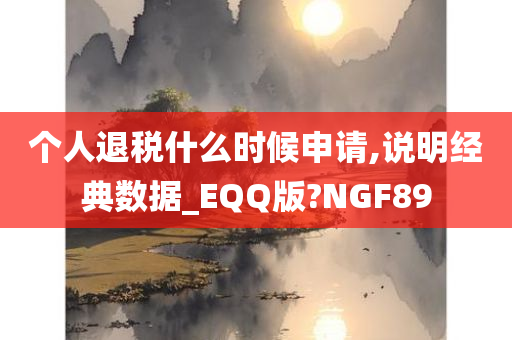 个人退税什么时候申请,说明经典数据_EQQ版?NGF89