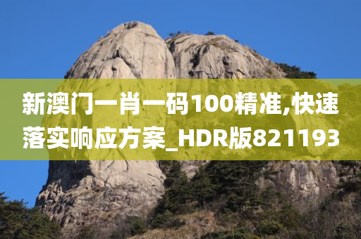 新澳门一肖一码100精准,快速落实响应方案_HDR版821193