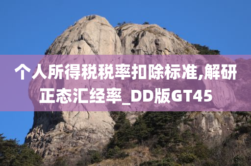 个人所得税税率扣除标准,解研正态汇经率_DD版GT45