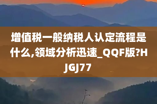 增值税一般纳税人认定流程是什么,领域分析迅速_QQF版?HJGJ77