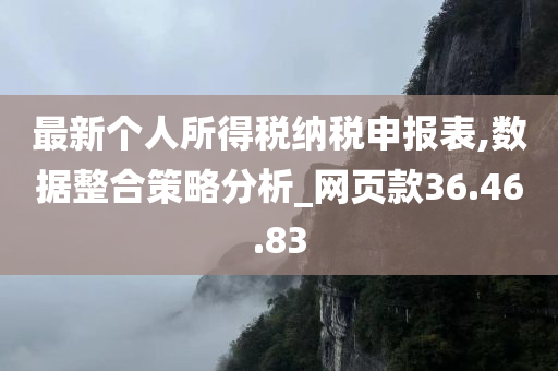 最新个人所得税纳税申报表,数据整合策略分析_网页款36.46.83